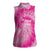 Personalized Breast Cancer Awareness Women Sleeveless Polo Shirt Think Pink Tie Dye Ribbon - Wonder Print Shop