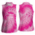 Personalized Breast Cancer Awareness Women Sleeveless Polo Shirt Think Pink Tie Dye Ribbon - Wonder Print Shop