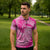 Breast Cancer Awareness Zipper Polo Shirt Think Pink Tie Dye Ribbon - Wonder Print Shop