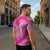 Breast Cancer Awareness Zipper Polo Shirt Think Pink Tie Dye Ribbon - Wonder Print Shop