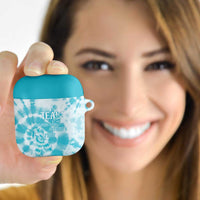 Teal Ribbon Cervical Cancer Awareness AirPods Case Not Going Down Without A Fight Tie Dye - Wonder Print Shop