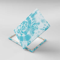 Teal Ribbon Cervical Cancer Awareness Canvas Wall Art Not Going Down Without A Fight Tie Dye - Wonder Print Shop