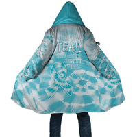 Teal Ribbon Cervical Cancer Awareness Cloak Not Going Down Without A Fight Tie Dye - Wonder Print Shop