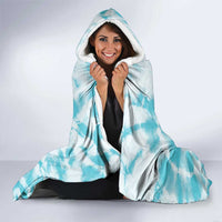 Teal Ribbon Cervical Cancer Awareness Hooded Blanket Not Going Down Without A Fight Tie Dye - Wonder Print Shop