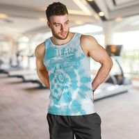 Teal Ribbon Cervical Cancer Awareness Men Tank Top Not Going Down Without A Fight Tie Dye - Wonder Print Shop