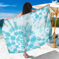 Teal Ribbon Cervical Cancer Awareness Sarong Not Going Down Without A Fight Tie Dye - Wonder Print Shop