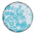 Teal Ribbon Cervical Cancer Awareness Spare Tire Cover Not Going Down Without A Fight Tie Dye - Wonder Print Shop