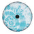 Teal Ribbon Cervical Cancer Awareness Spare Tire Cover Not Going Down Without A Fight Tie Dye - Wonder Print Shop