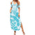 Teal Ribbon Cervical Cancer Awareness Summer Maxi Dress Not Going Down Without A Fight Tie Dye - Wonder Print Shop