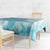 Teal Ribbon Cervical Cancer Awareness Tablecloth Not Going Down Without A Fight Tie Dye - Wonder Print Shop
