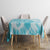 Teal Ribbon Cervical Cancer Awareness Tablecloth Not Going Down Without A Fight Tie Dye - Wonder Print Shop