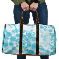 Teal Ribbon Cervical Cancer Awareness Travel Bag Not Going Down Without A Fight Tie Dye - Wonder Print Shop