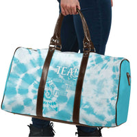 Teal Ribbon Cervical Cancer Awareness Travel Bag Not Going Down Without A Fight Tie Dye - Wonder Print Shop