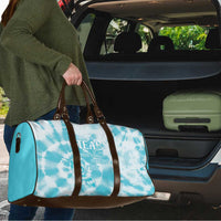 Teal Ribbon Cervical Cancer Awareness Travel Bag Not Going Down Without A Fight Tie Dye - Wonder Print Shop