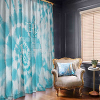 Teal Ribbon Cervical Cancer Awareness Window Curtain Not Going Down Without A Fight Tie Dye - Wonder Print Shop