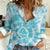Teal Ribbon Cervical Cancer Awareness Women Casual Shirt Not Going Down Without A Fight Tie Dye - Wonder Print Shop