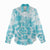 Teal Ribbon Cervical Cancer Awareness Women Casual Shirt Not Going Down Without A Fight Tie Dye - Wonder Print Shop