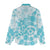 Teal Ribbon Cervical Cancer Awareness Women Casual Shirt Not Going Down Without A Fight Tie Dye - Wonder Print Shop
