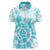 Teal Ribbon Cervical Cancer Awareness Women Polo Shirt Not Going Down Without A Fight Tie Dye - Wonder Print Shop