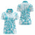 Teal Ribbon Cervical Cancer Awareness Women Polo Shirt Not Going Down Without A Fight Tie Dye - Wonder Print Shop
