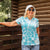 Teal Ribbon Cervical Cancer Awareness Women Polo Shirt Not Going Down Without A Fight Tie Dye - Wonder Print Shop