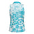 Teal Ribbon Cervical Cancer Awareness Women Sleeveless Polo Shirt Not Going Down Without A Fight Tie Dye - Wonder Print Shop