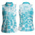 Teal Ribbon Cervical Cancer Awareness Women Sleeveless Polo Shirt Not Going Down Without A Fight Tie Dye - Wonder Print Shop