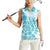 Teal Ribbon Cervical Cancer Awareness Women Sleeveless Polo Shirt Not Going Down Without A Fight Tie Dye - Wonder Print Shop