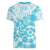Teal Ribbon Cervical Cancer Awareness Women V-Neck T-Shirt Not Going Down Without A Fight Tie Dye - Wonder Print Shop