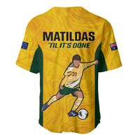 Australia Soccer Baseball Jersey Sam Kerr Matildas Proud 2023 World Cup Yellow - Wonder Print Shop