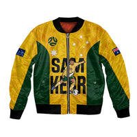 Australia Soccer Bomber Jacket Sam Kerr Matildas Proud 2023 World Cup Yellow - Wonder Print Shop
