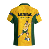 Australia Soccer Hawaiian Shirt Sam Kerr Matildas Proud 2023 World Cup Yellow - Wonder Print Shop