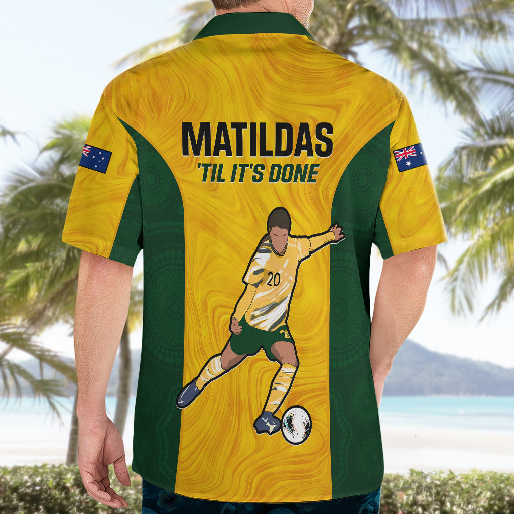 Australia Soccer Hawaiian Shirt Sam Kerr Matildas Proud 2023 World Cup Yellow - Wonder Print Shop