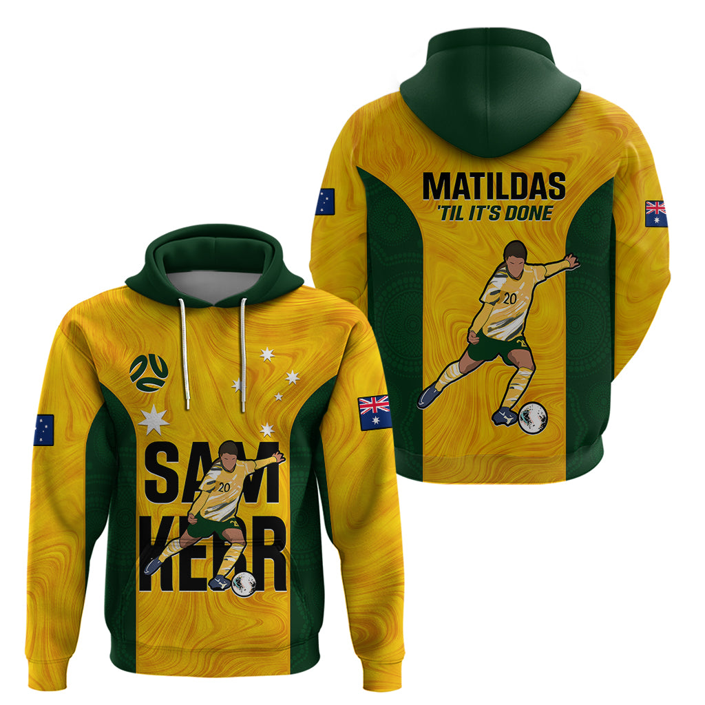 Australia Soccer Hoodie Sam Kerr Matildas Proud 2023 World Cup Yellow - Wonder Print Shop