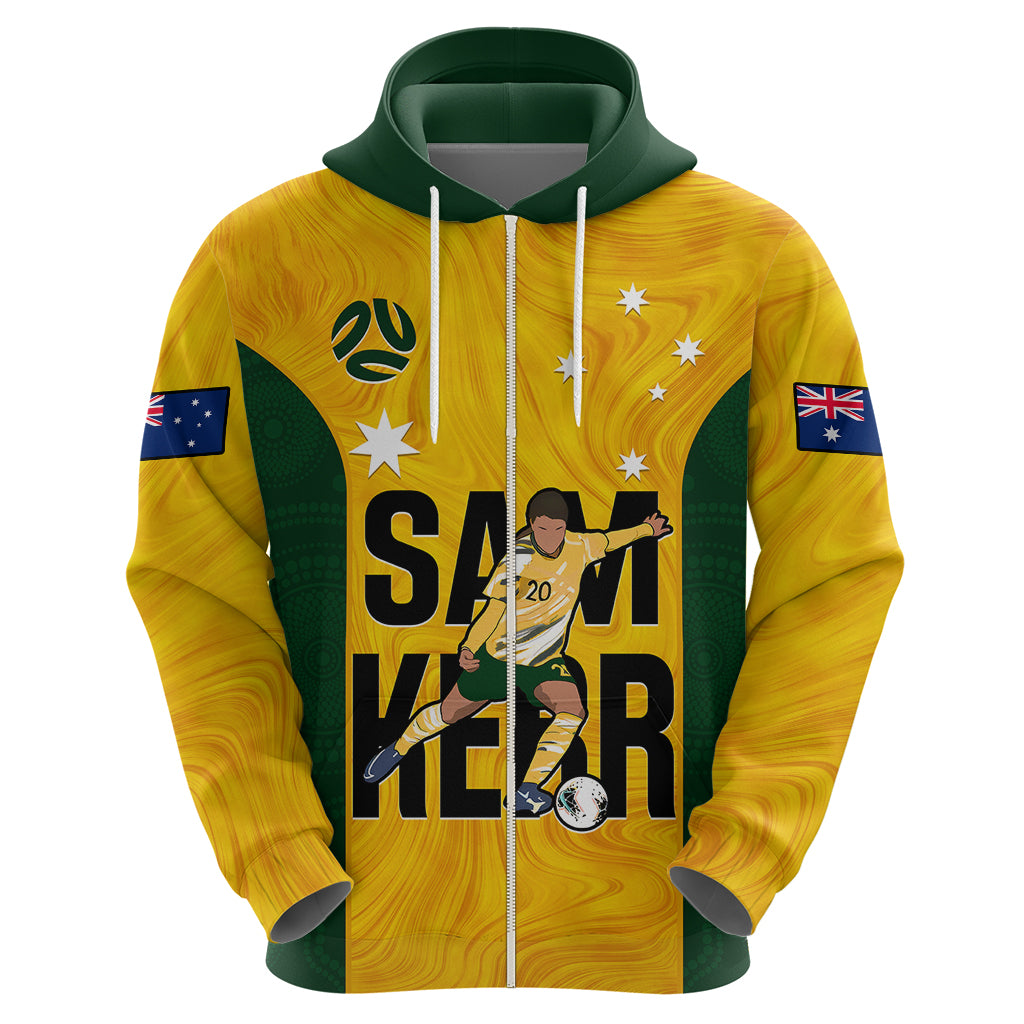 Australia Soccer Hoodie Sam Kerr Matildas Proud 2023 World Cup Yellow - Wonder Print Shop