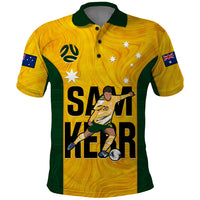 Australia Soccer Polo Shirt Sam Kerr Matildas Proud 2023 World Cup Yellow - Wonder Print Shop