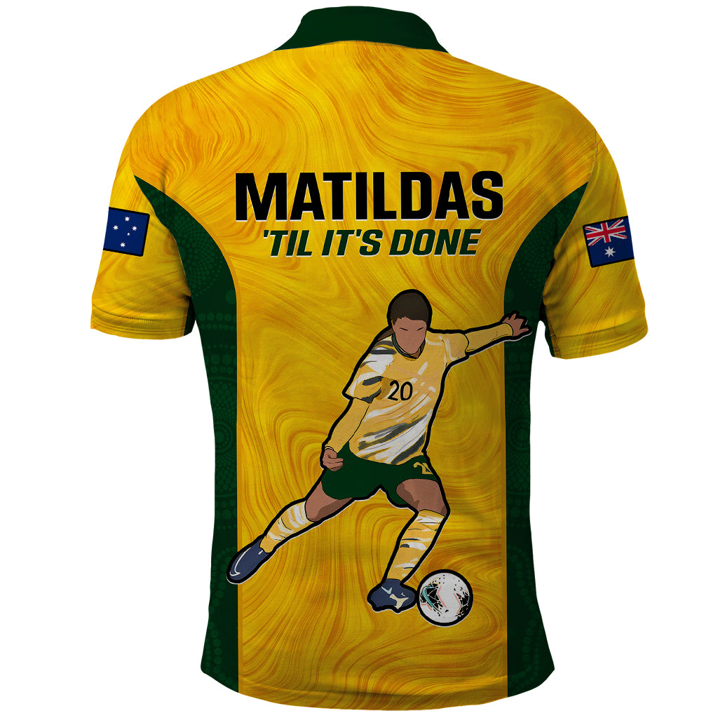 Australia Soccer Polo Shirt Sam Kerr Matildas Proud 2023 World Cup Yellow - Wonder Print Shop