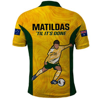 Australia Soccer Polo Shirt Sam Kerr Matildas Proud 2023 World Cup Yellow - Wonder Print Shop