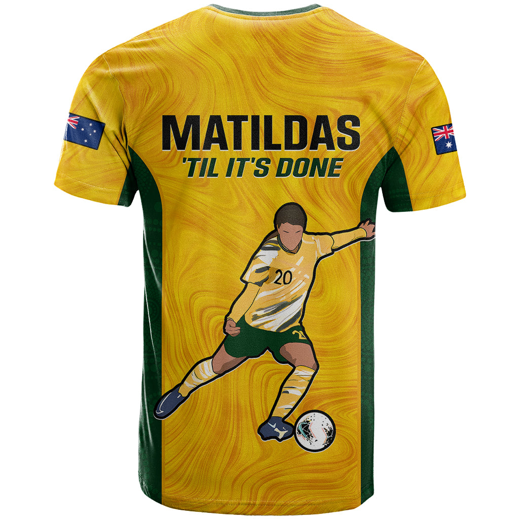Australia Soccer T Shirt Sam Kerr Matildas Proud 2023 World Cup Yellow - Wonder Print Shop