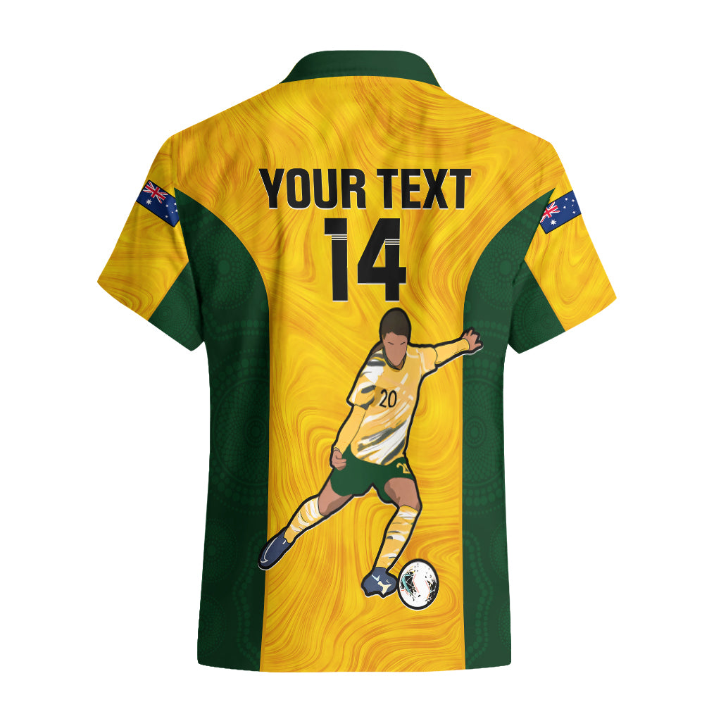 Custom Australia Soccer Hawaiian Shirt Sam Kerr Matildas Proud 2023 World Cup Yellow - Wonder Print Shop