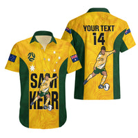 Custom Australia Soccer Hawaiian Shirt Sam Kerr Matildas Proud 2023 World Cup Yellow - Wonder Print Shop