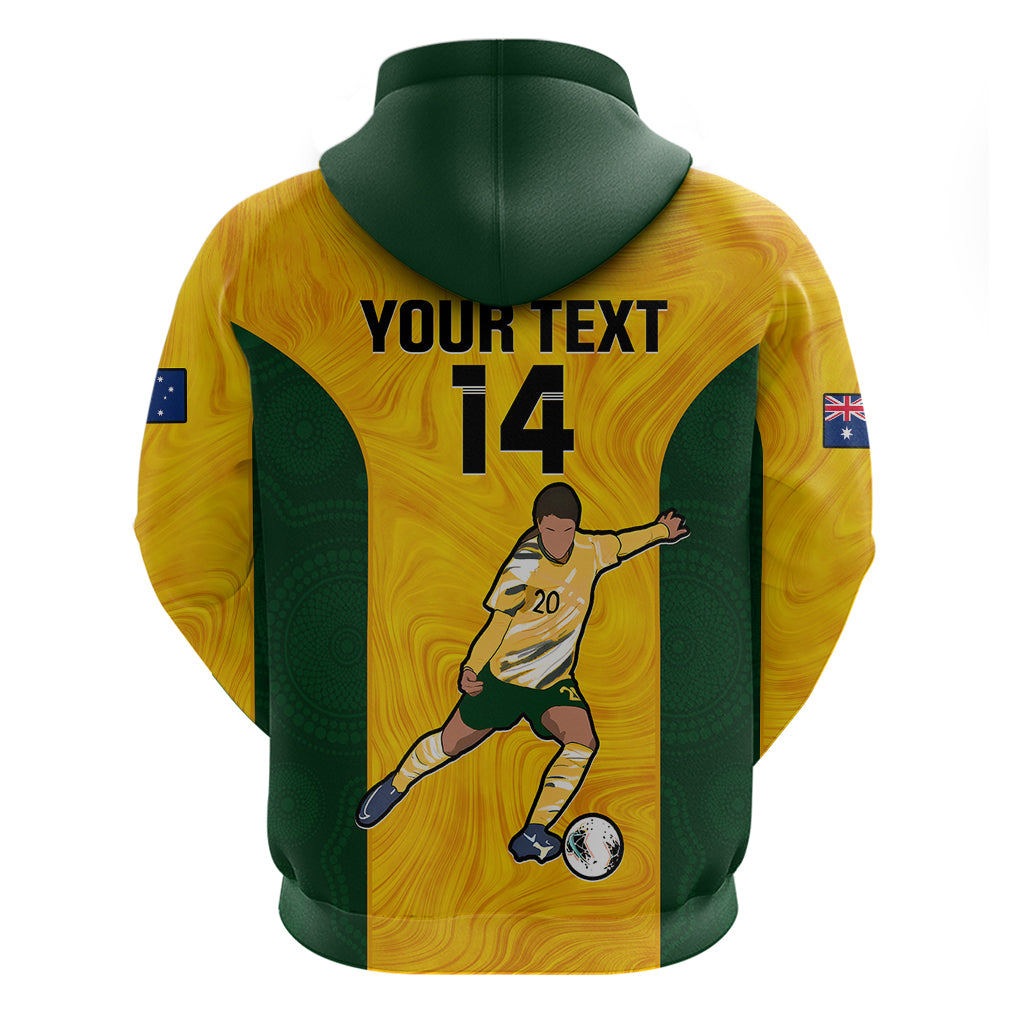 Custom Australia Soccer Hoodie Sam Kerr Matildas Proud 2023 World Cup Yellow - Wonder Print Shop