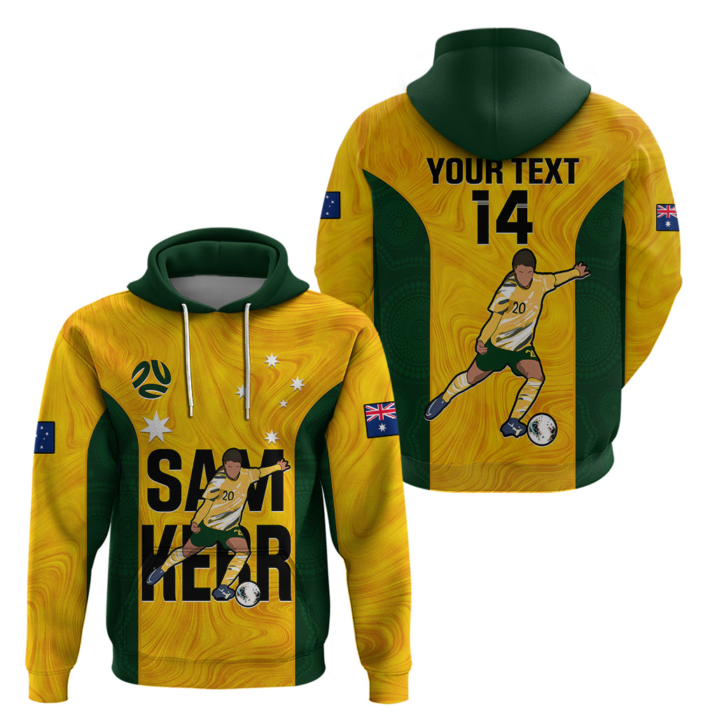 Custom Australia Soccer Hoodie Sam Kerr Matildas Proud 2023 World Cup Yellow - Wonder Print Shop