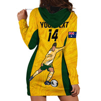Custom Australia Soccer Hoodie Dress Sam Kerr Matildas Proud 2023 World Cup Yellow - Wonder Print Shop