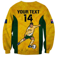 Custom Australia Soccer Sweatshirt Sam Kerr Matildas Proud 2023 World Cup Yellow - Wonder Print Shop