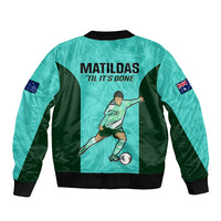 Australia Soccer Bomber Jacket Sam Kerr Matildas Proud 2023 World Cup Turquoise - Wonder Print Shop