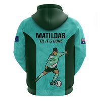 Australia Soccer Hoodie Sam Kerr Matildas Proud 2023 World Cup Turquoise - Wonder Print Shop