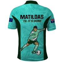Australia Soccer Polo Shirt Sam Kerr Matildas Proud 2023 World Cup Turquoise - Wonder Print Shop