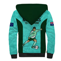 Australia Soccer Sherpa Hoodie Sam Kerr Matildas Proud 2023 World Cup Turquoise - Wonder Print Shop