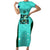 Australia Soccer Short Sleeve Bodycon Dress Sam Kerr Matildas Proud 2023 World Cup Turquoise - Wonder Print Shop